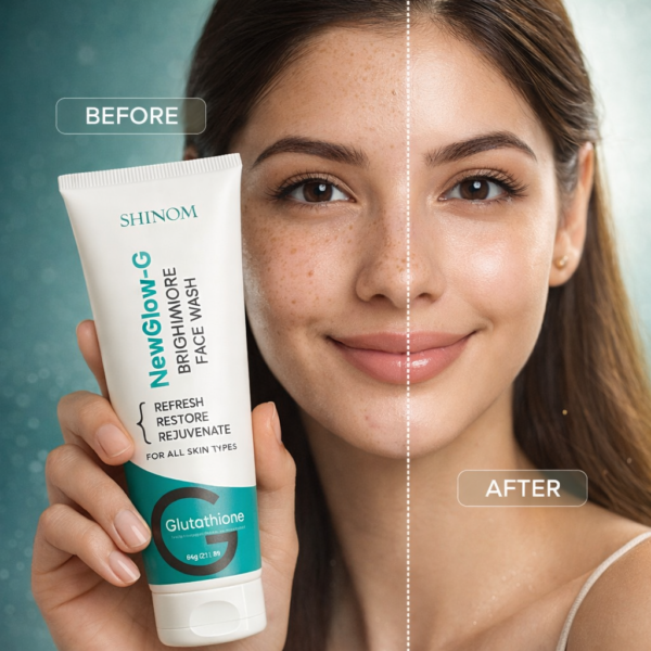 new glow g glutathione brightening face wash